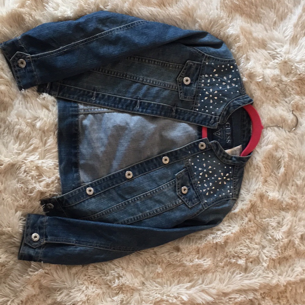 {Guess} Denim Jacket with gem embroidery